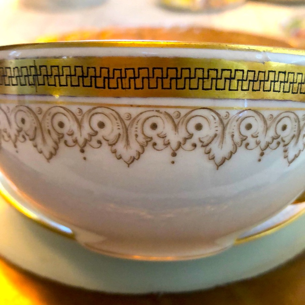 EUC- Pristine PL Limoges France, M. Redon Teacup & Saucer - Picture 3 of 13